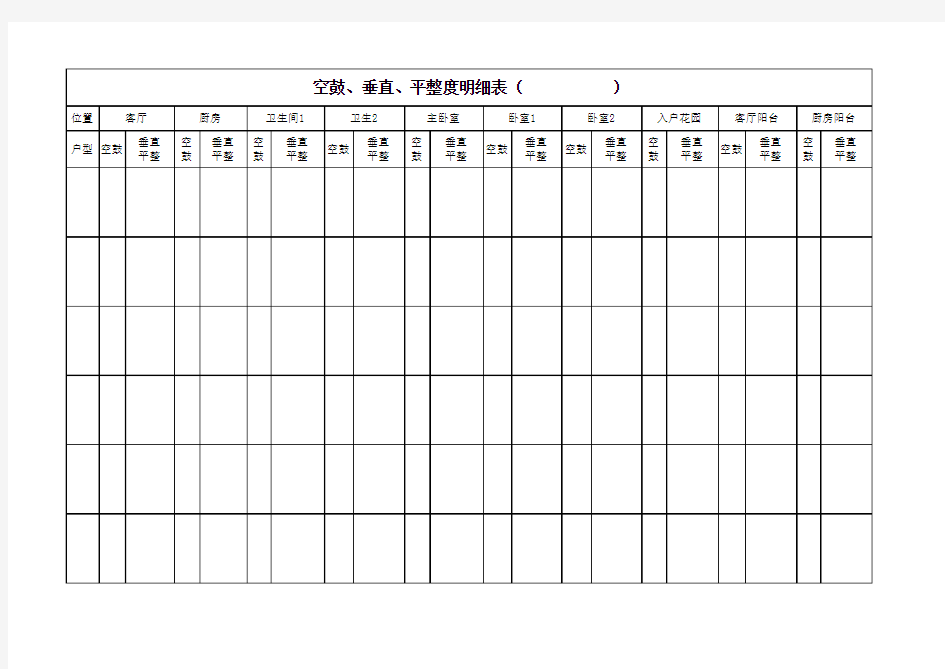 空鼓垂直平整度检查表