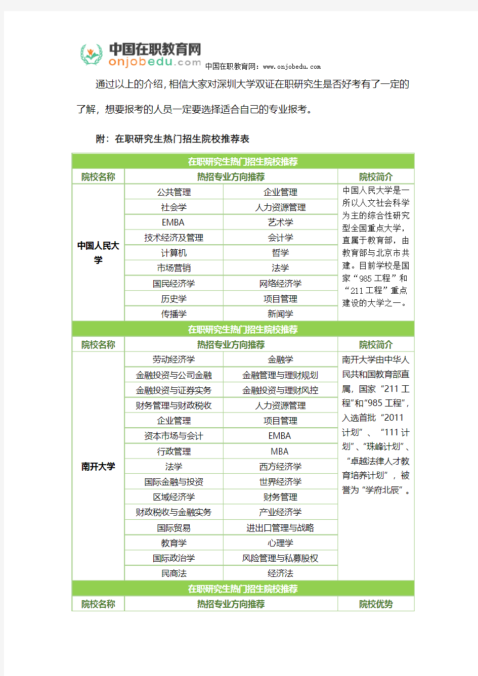 深圳大学双证在职研究生好考吗