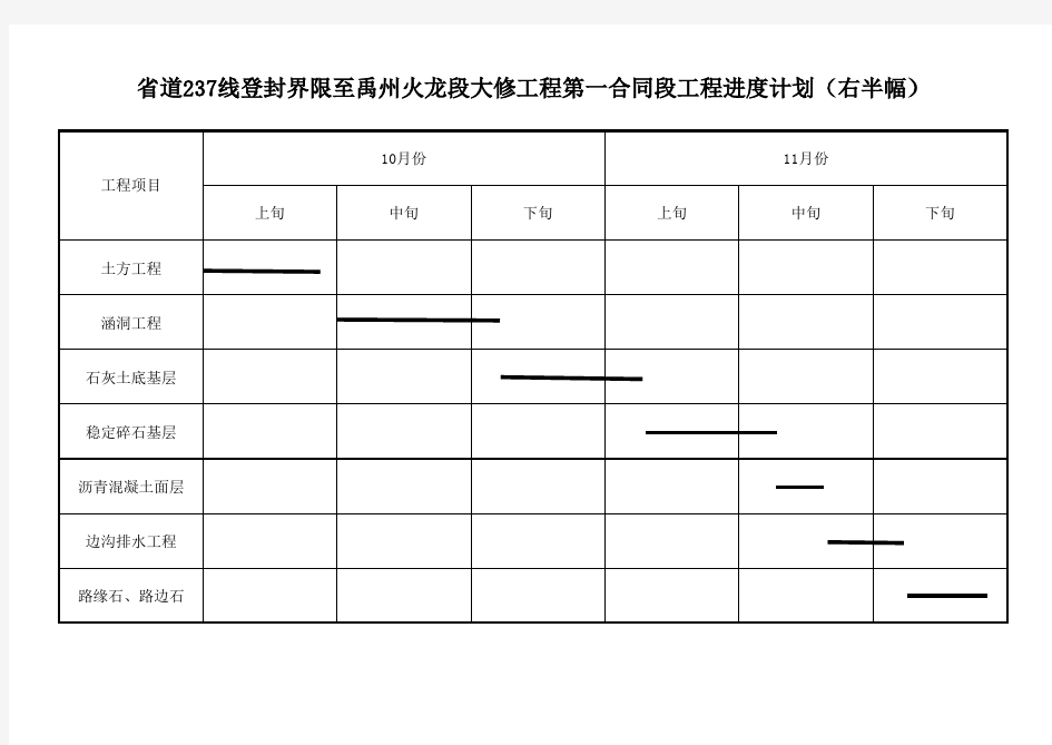 倒排工期表