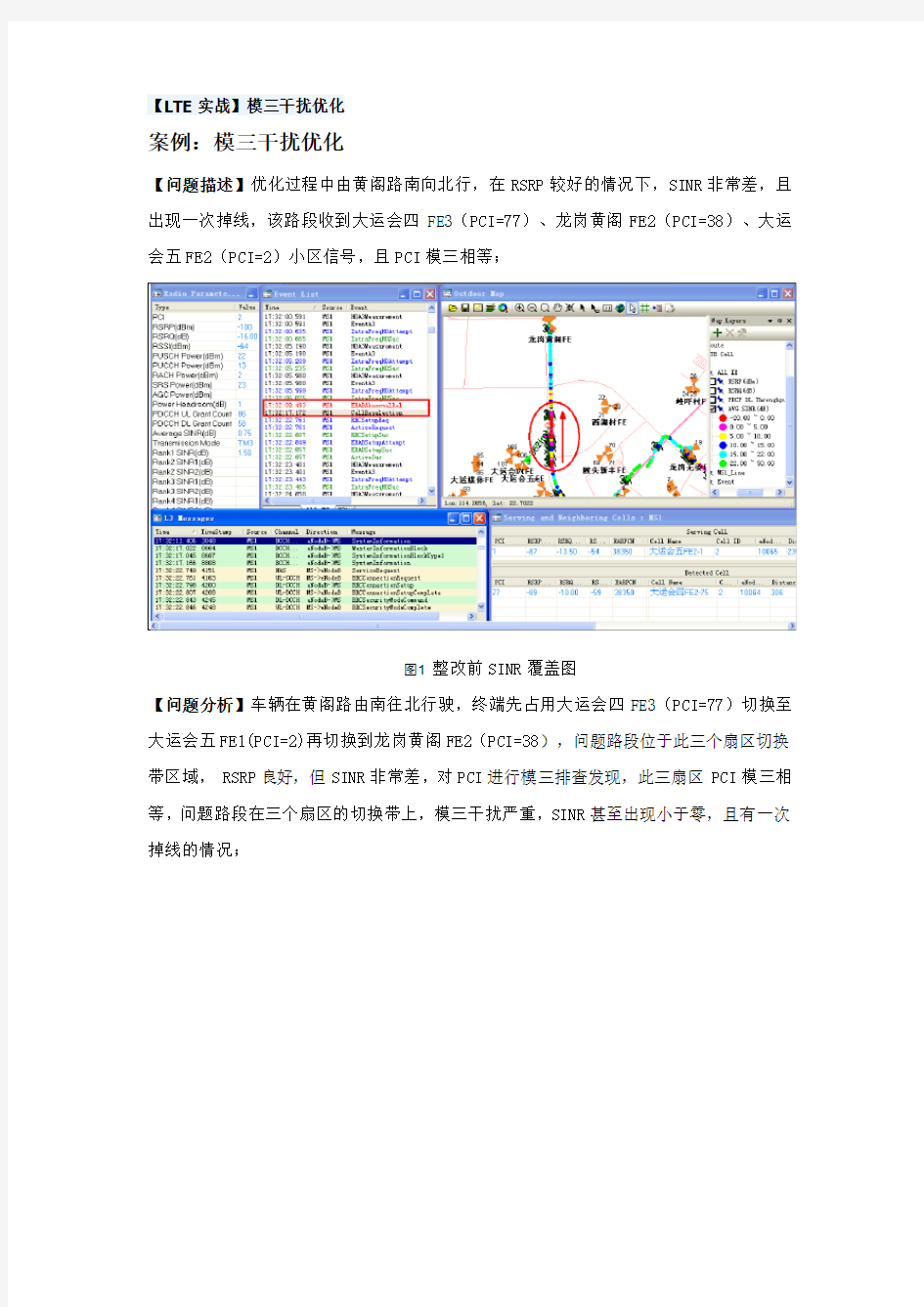 【LTE实战】LTE模三干扰优化案例