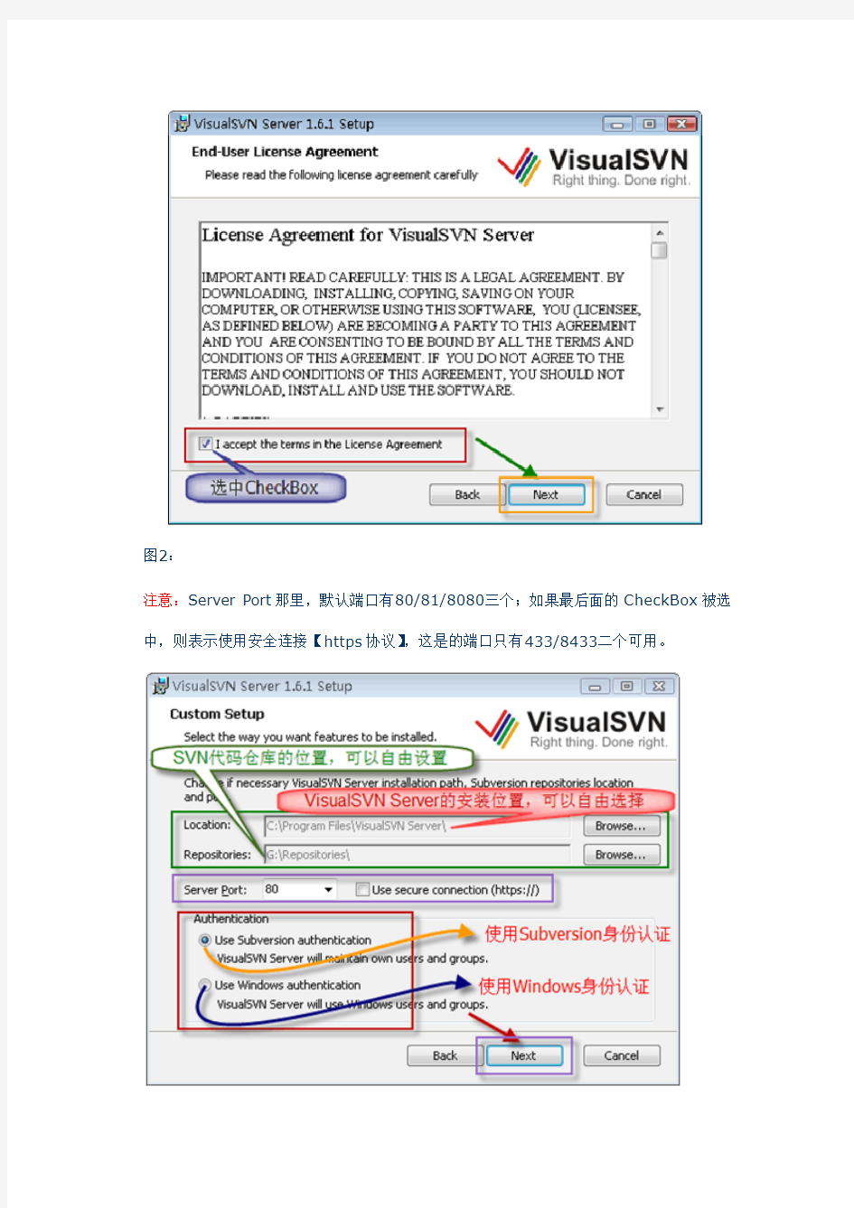 VisualSVN_Server、SVN_Client安装_配置_使用图文教程_超经典