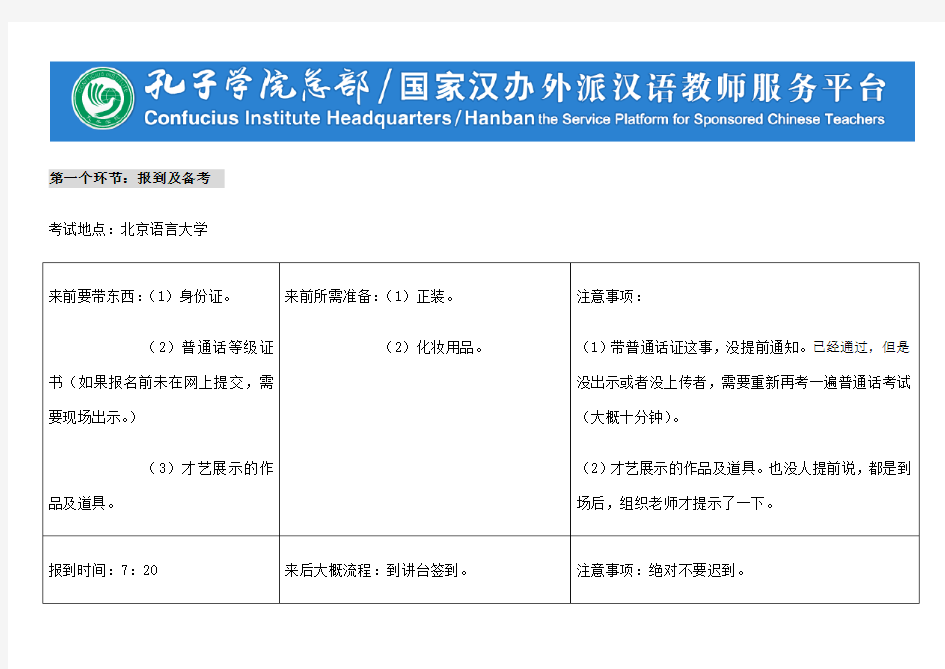 汉办孔院公派教师面试流程