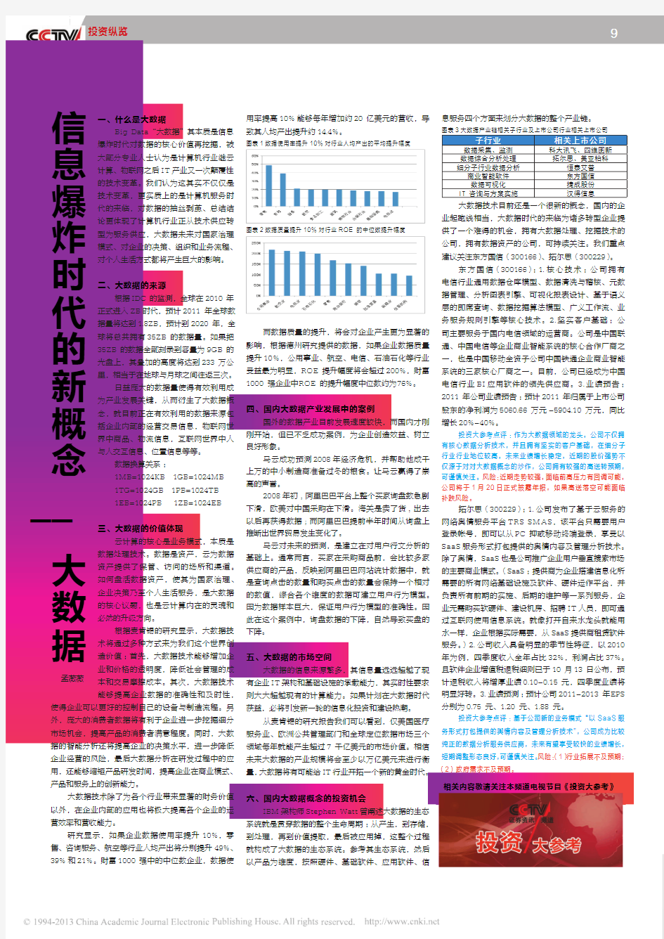 信息爆炸时代的新概念——大数据