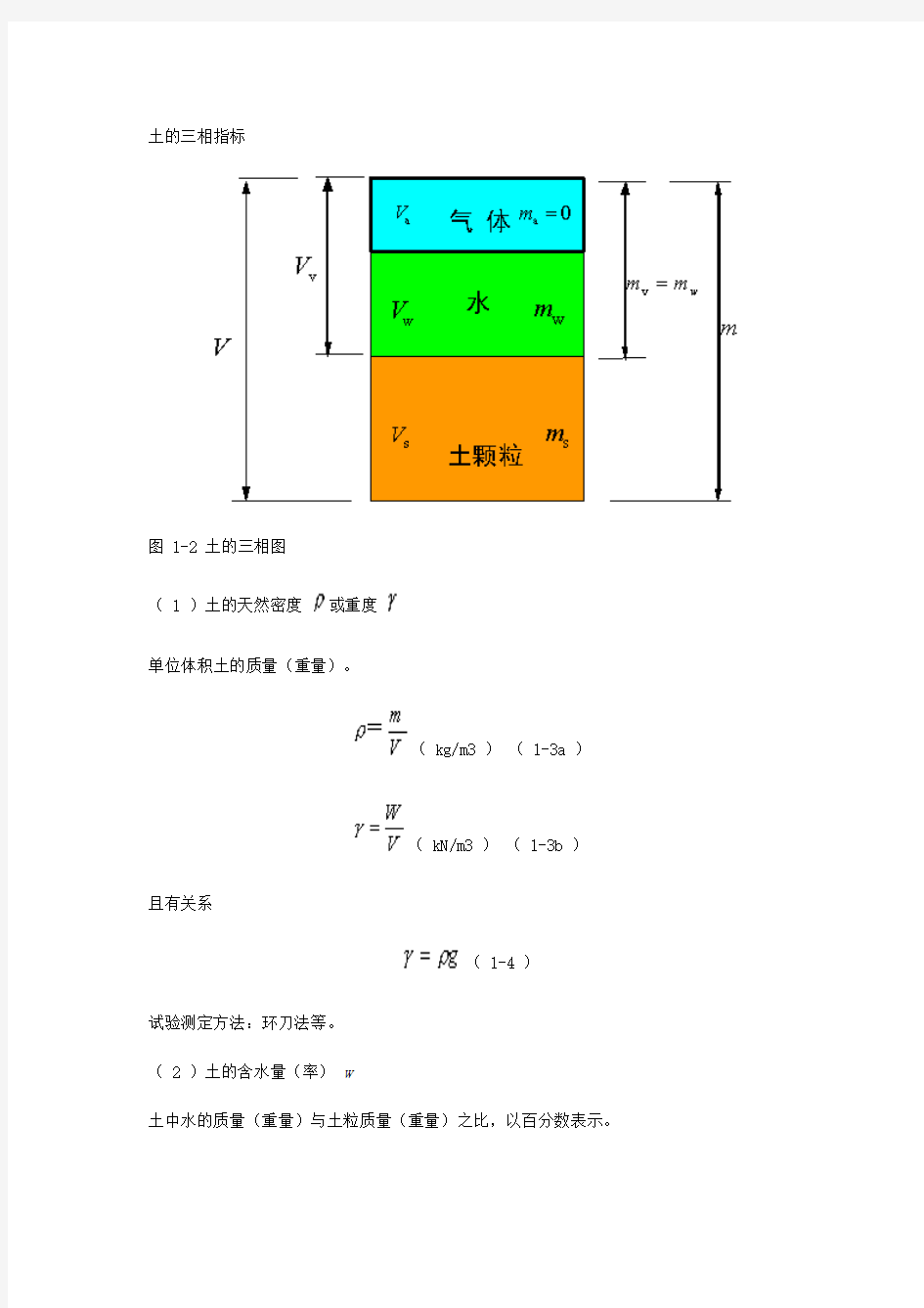 (完整word版)(关于干容重、浮容重、饱和容重)土力学带公式完整版