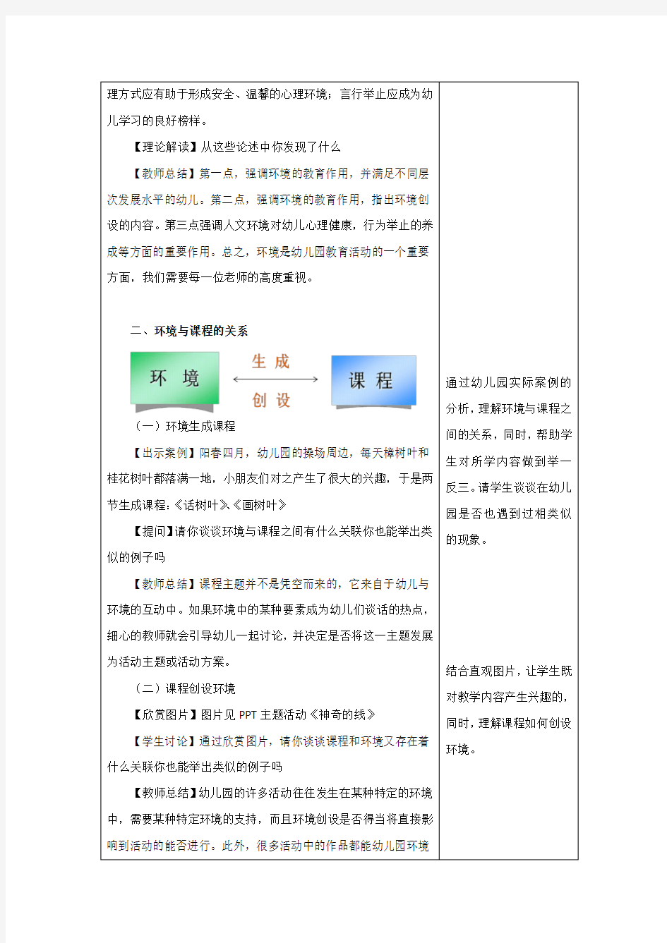 第二节  幼儿园环境文化建设的原则