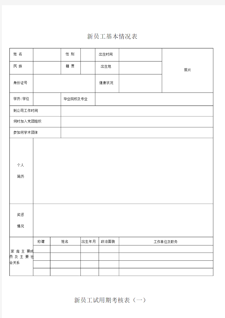 新员工试用期考核表.docx