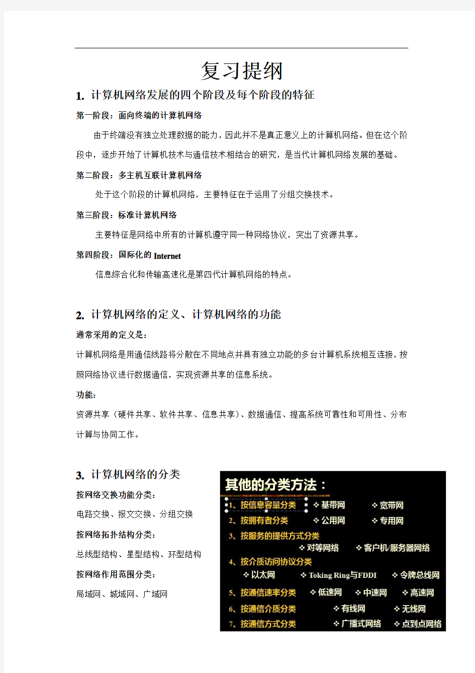 2013 北工大 计算机网络应用 复习提纲(整理版)