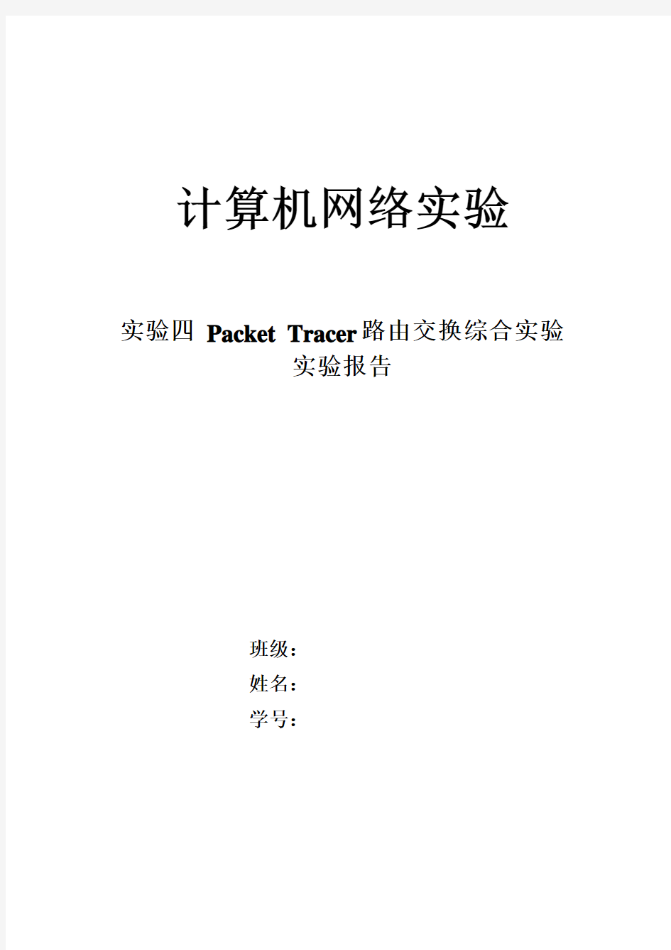 计算机网络路由交换综合实验