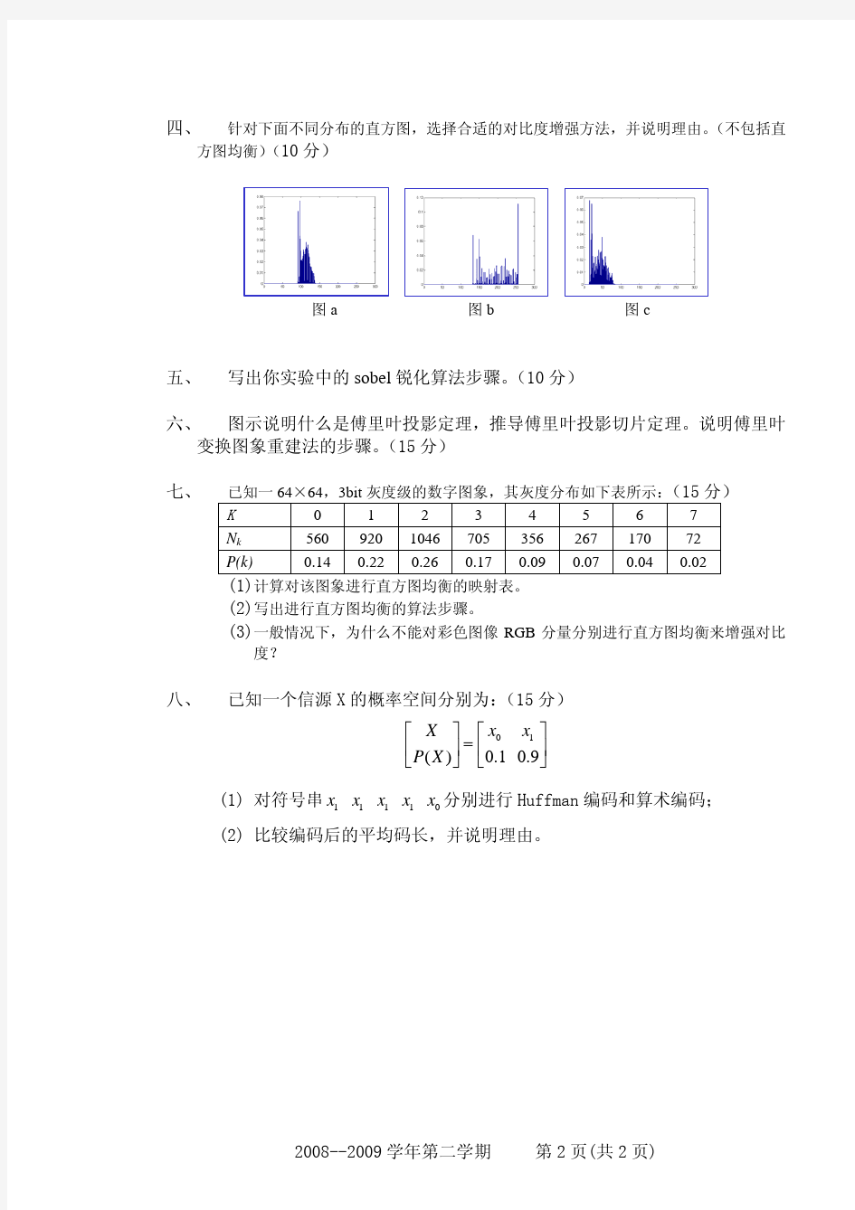 数字图像处理导论试题(附解析)-中国科技大学