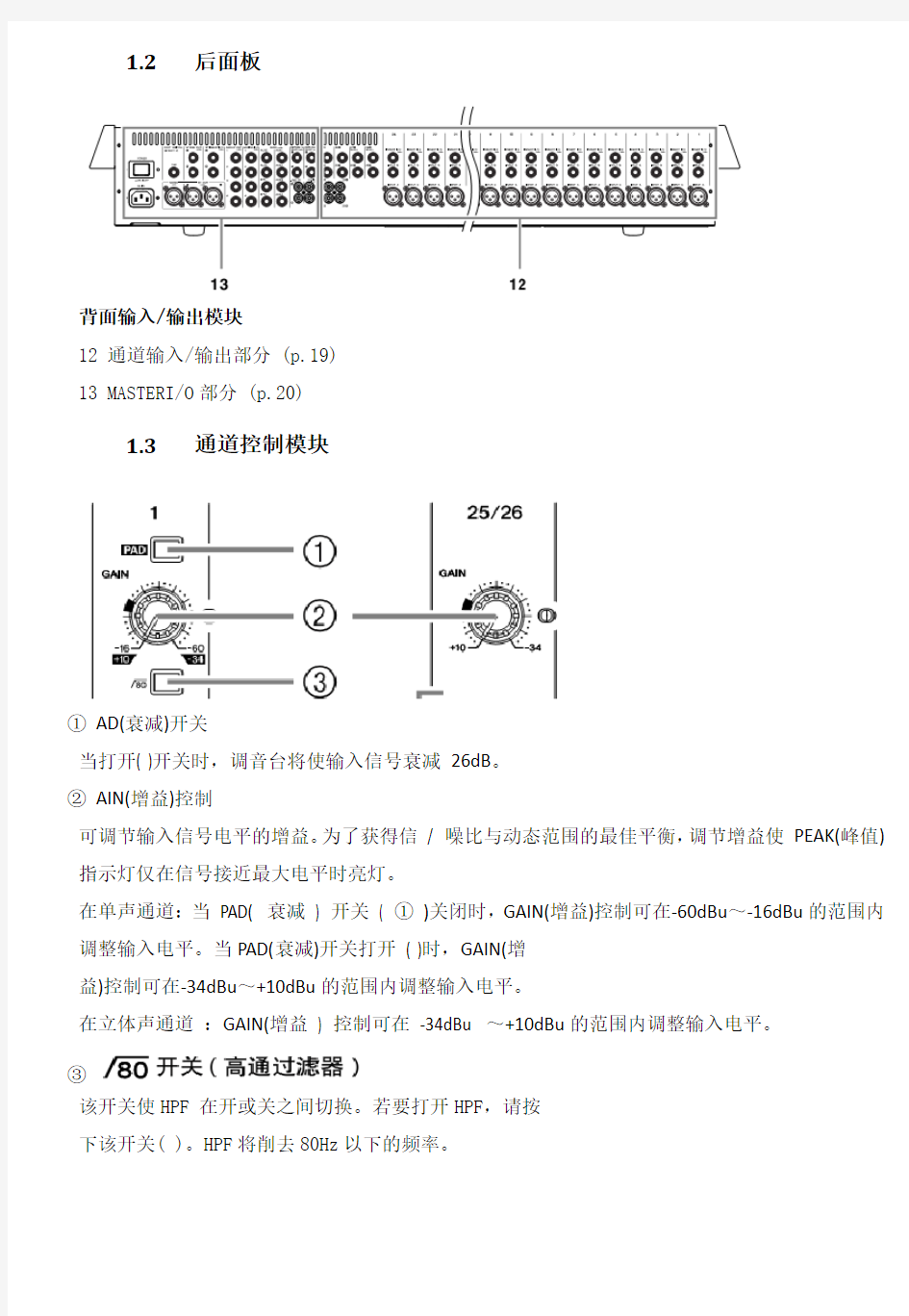 MG2414FX调音台中文说明书