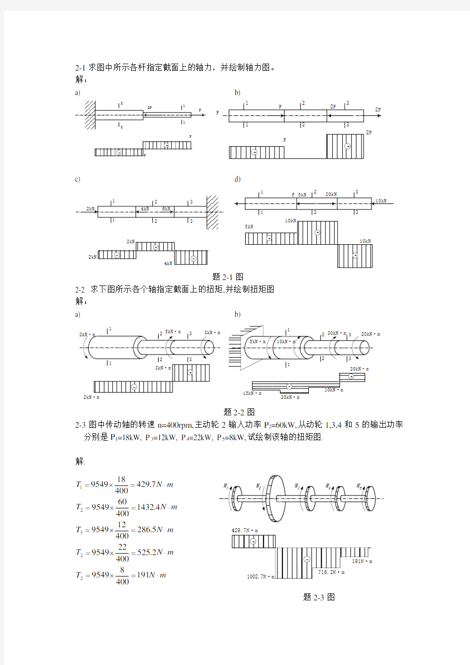 材料力学习题解答2-8章