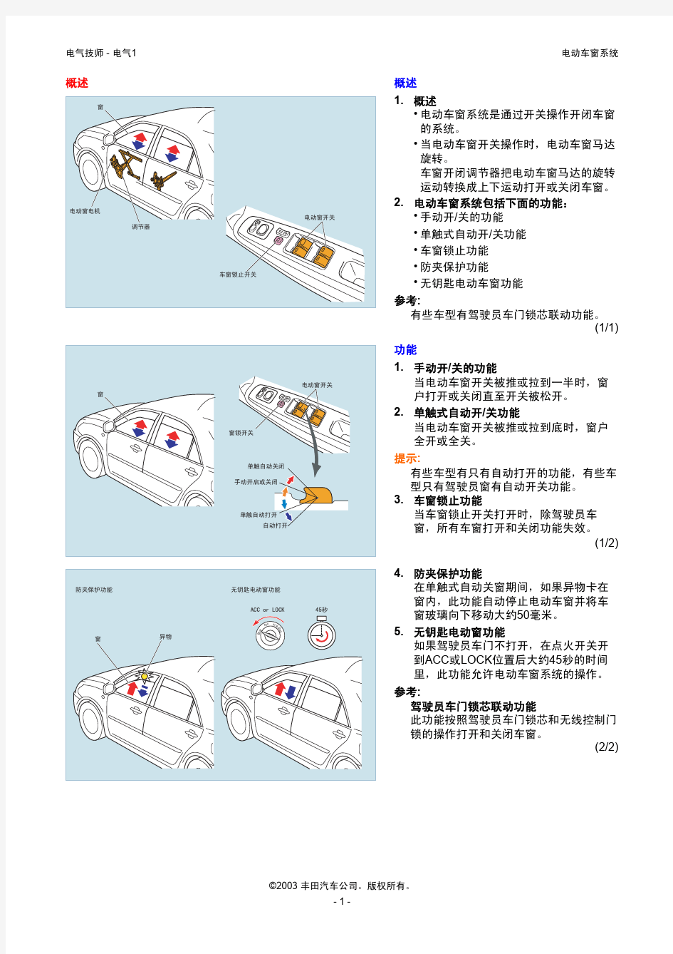 7电动车窗系统