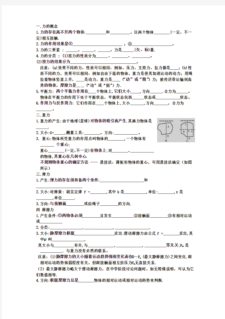 静力学知识点