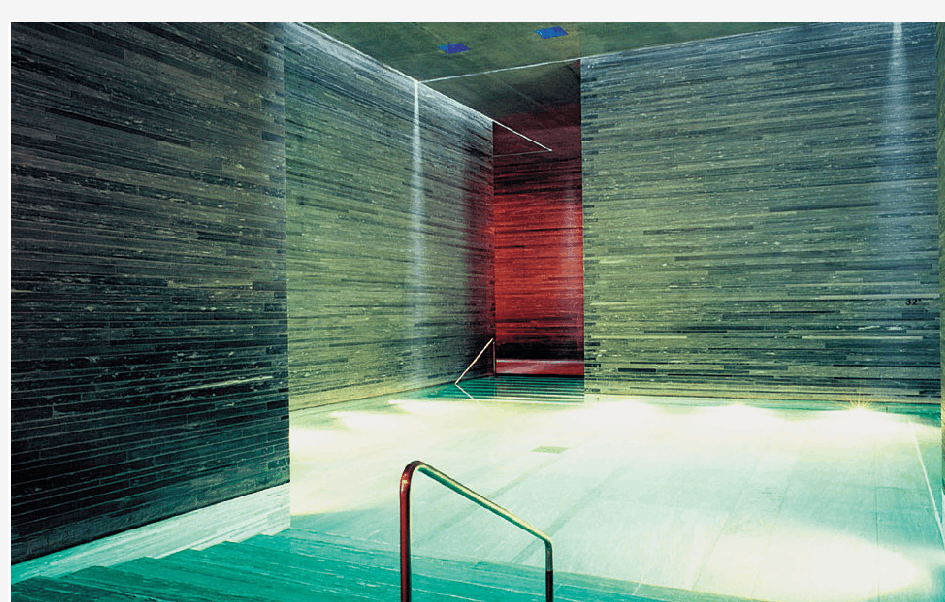 彼得卒母托Peter Zumthor作品之瑞士瓦尔斯温泉浴场(1996)