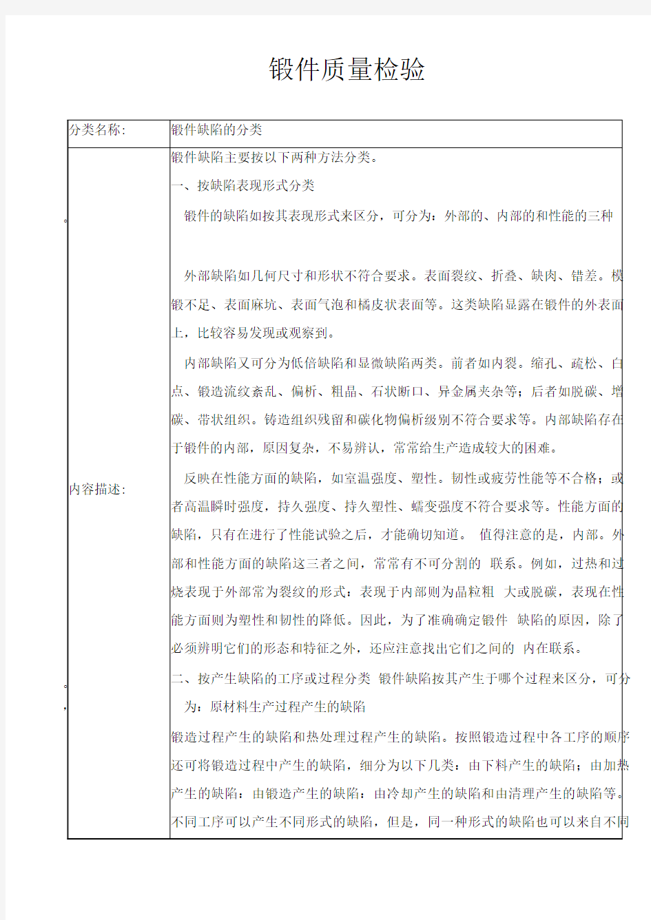 锻件质量检验全