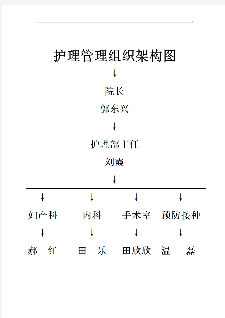 护理管理组织架构图