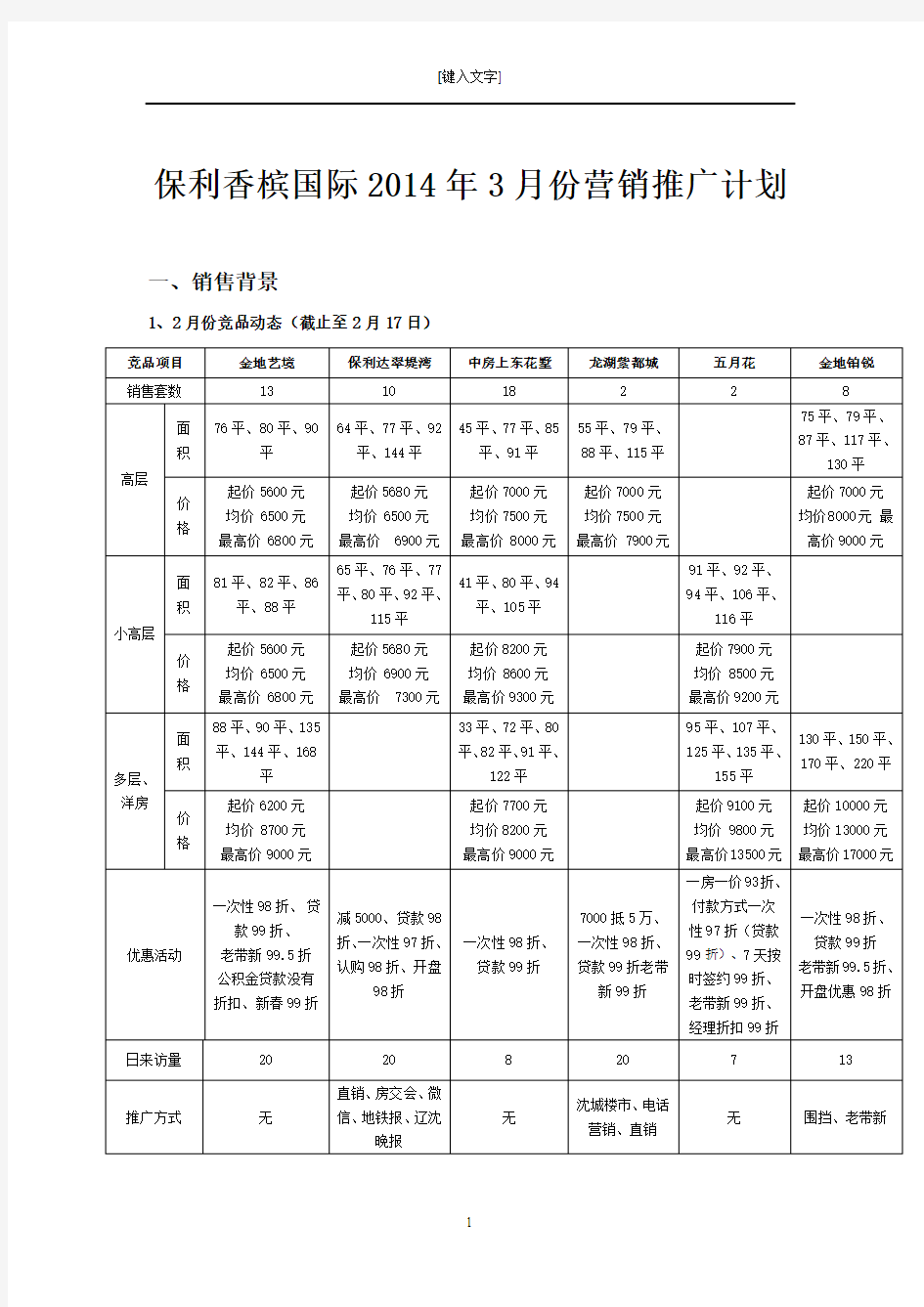 保利香槟国际营销推广计划