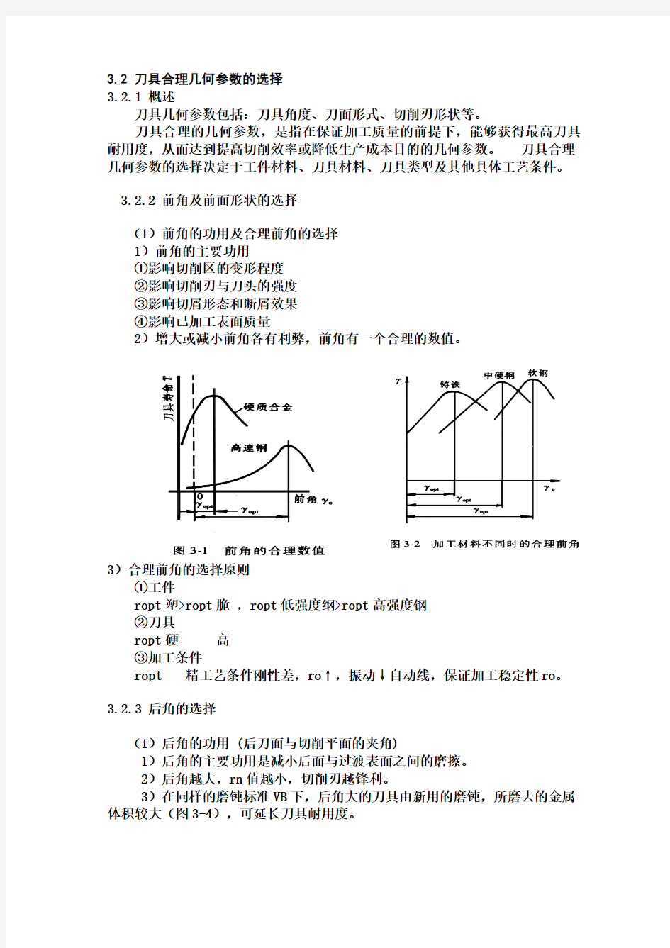 刀具几何参数的选择