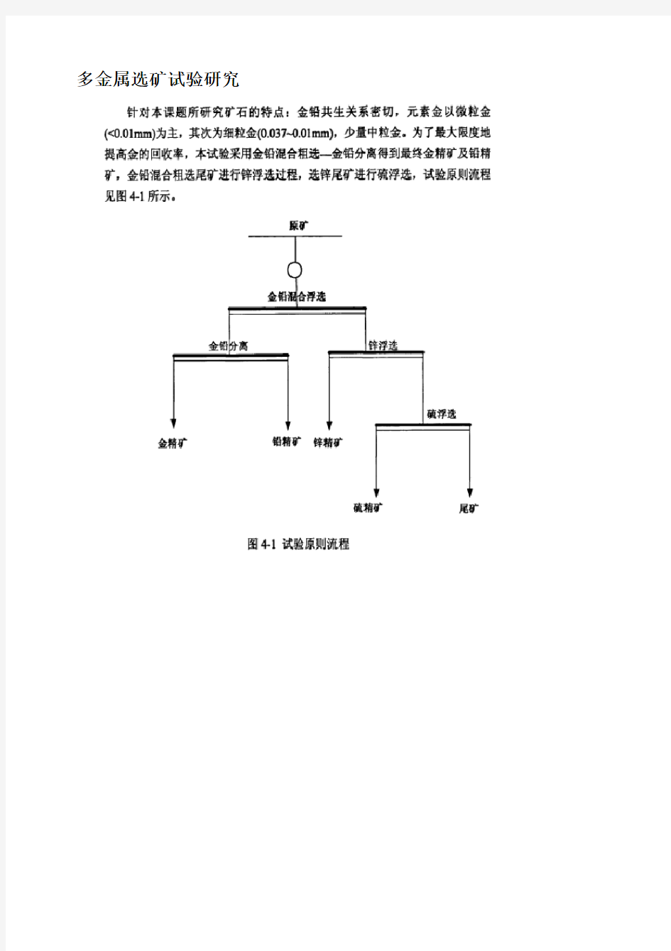 多金属选矿试验研究