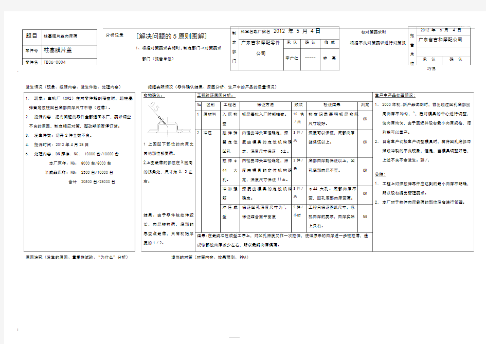 质量事故5原则解析报告案例