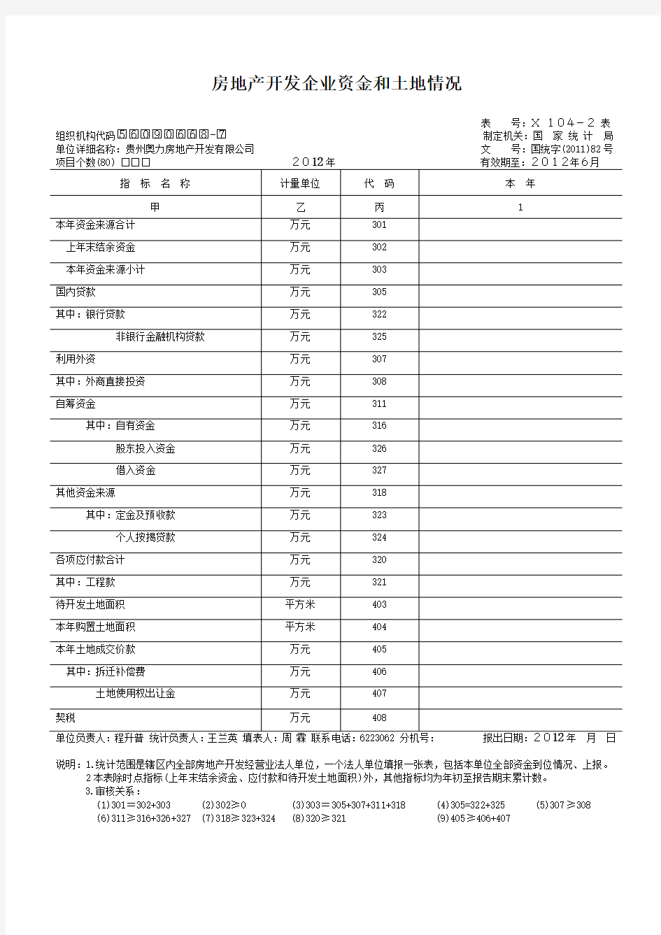 房地产开发企业资金和土地情况