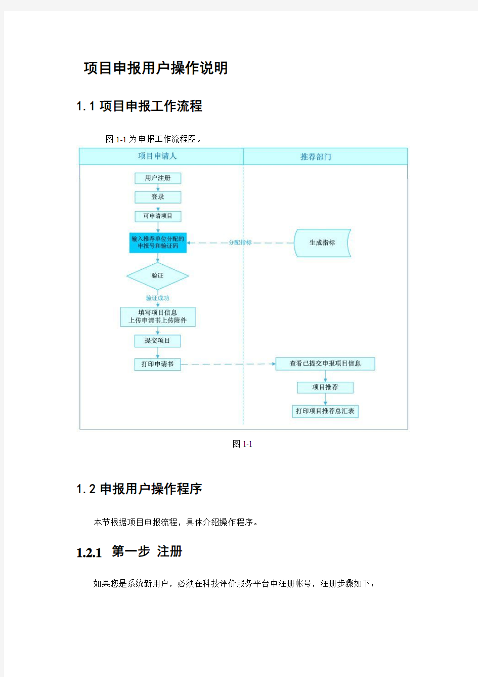 项目申报用户操作说明