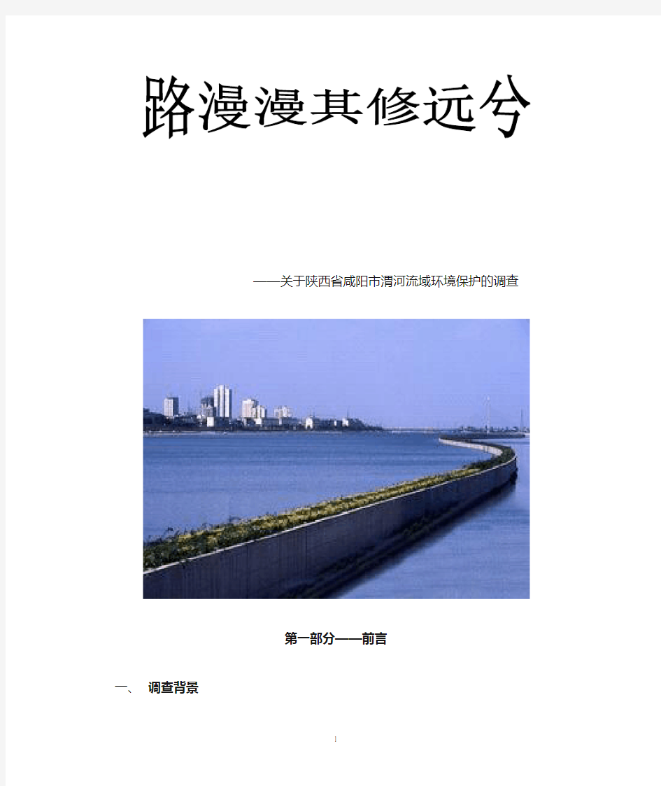 渭河流域环境保护调查报告