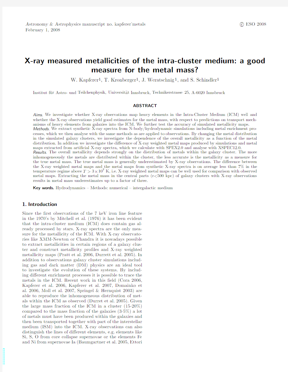 X-ray measured metallicities of the intra-cluster medium a good measure for the metal mass