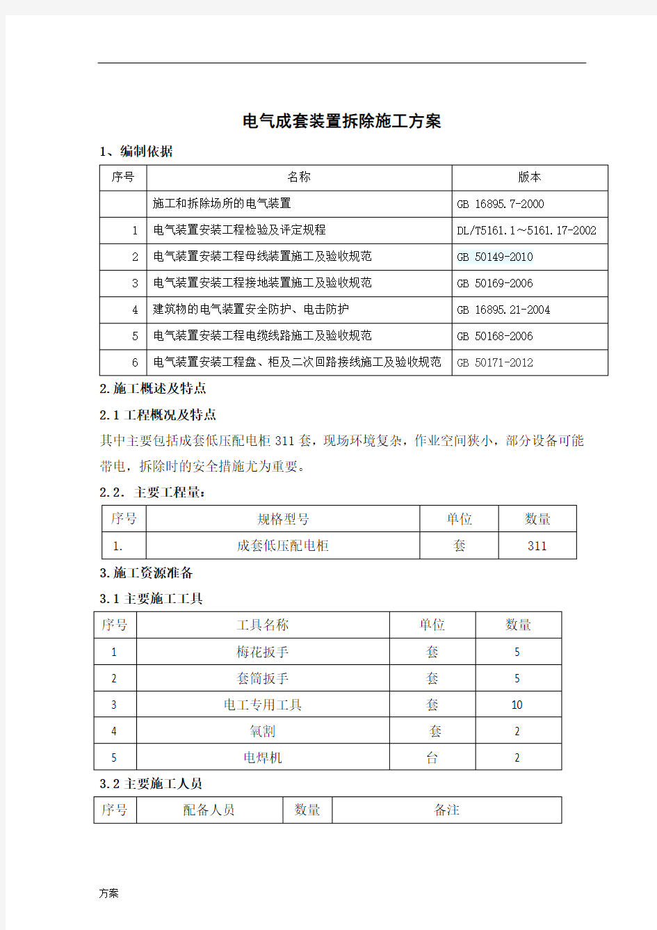 电气成套装置拆除的解决方案.docx