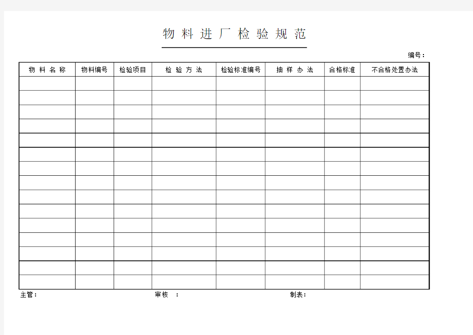 物料进厂检验规范