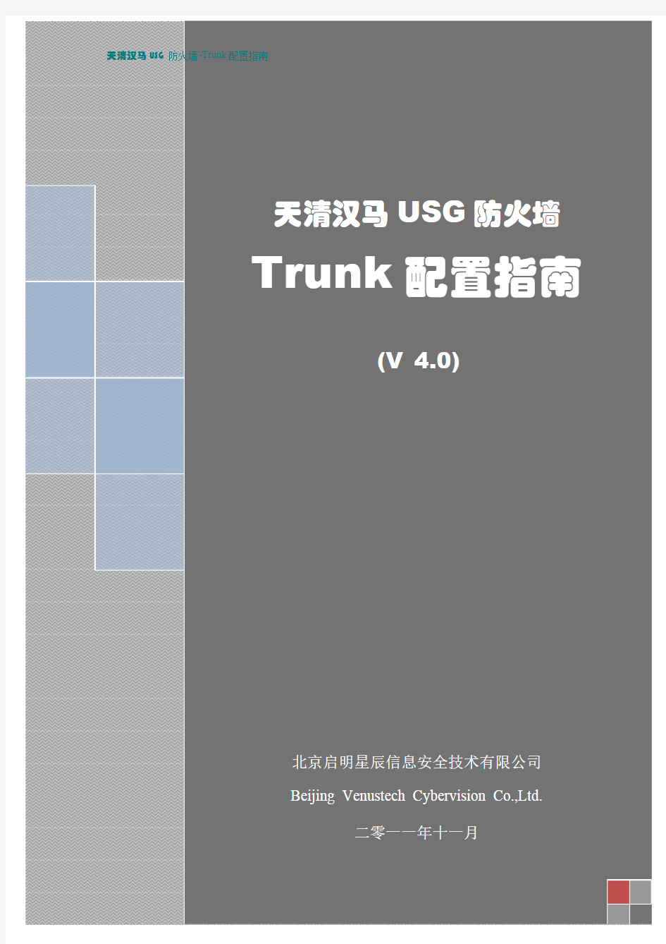 天清汉马防火墙系列_Trunk配置指南_V4.0