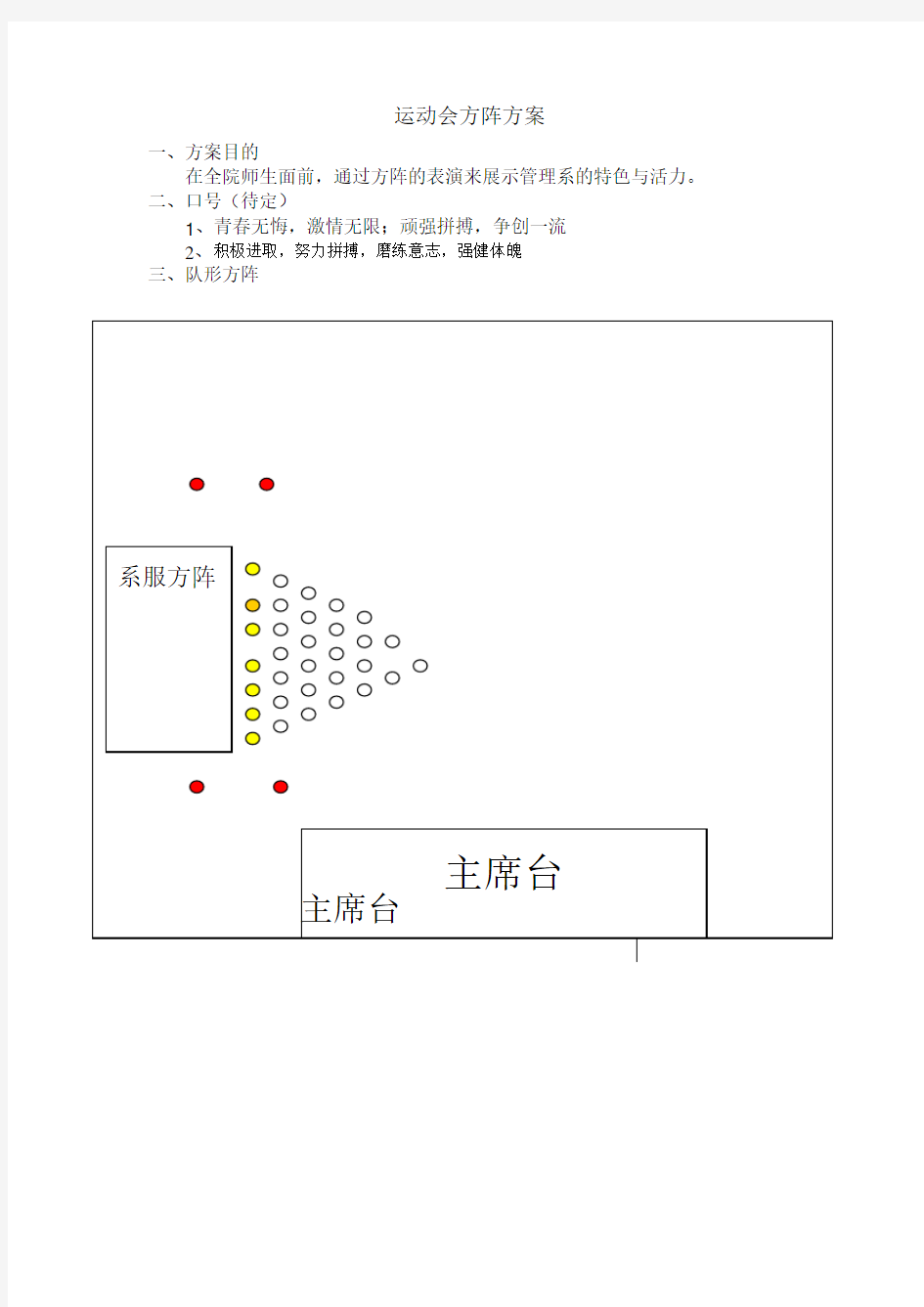 运动会方阵方案