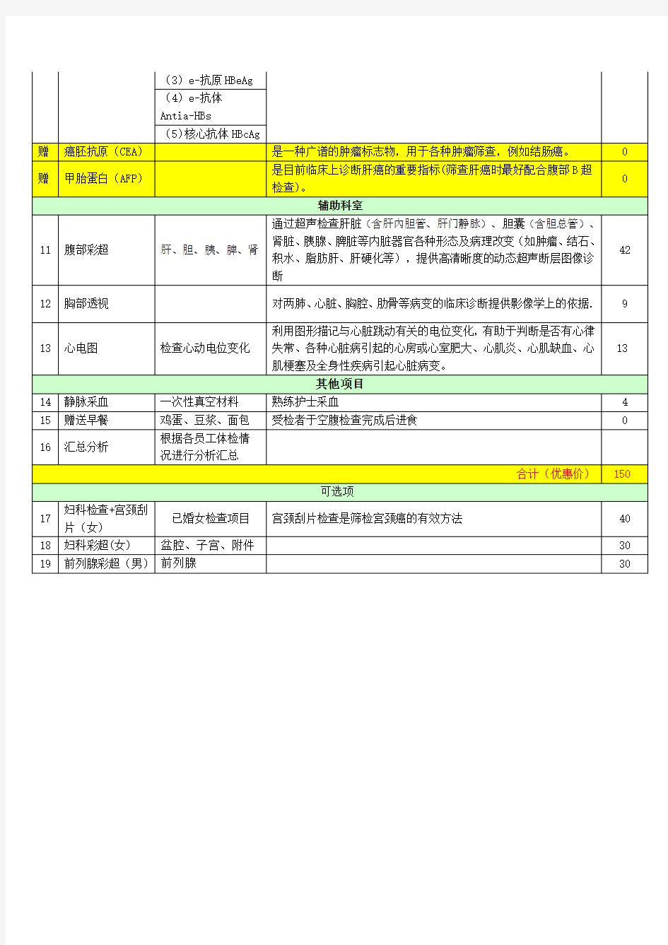 慈铭体检价格