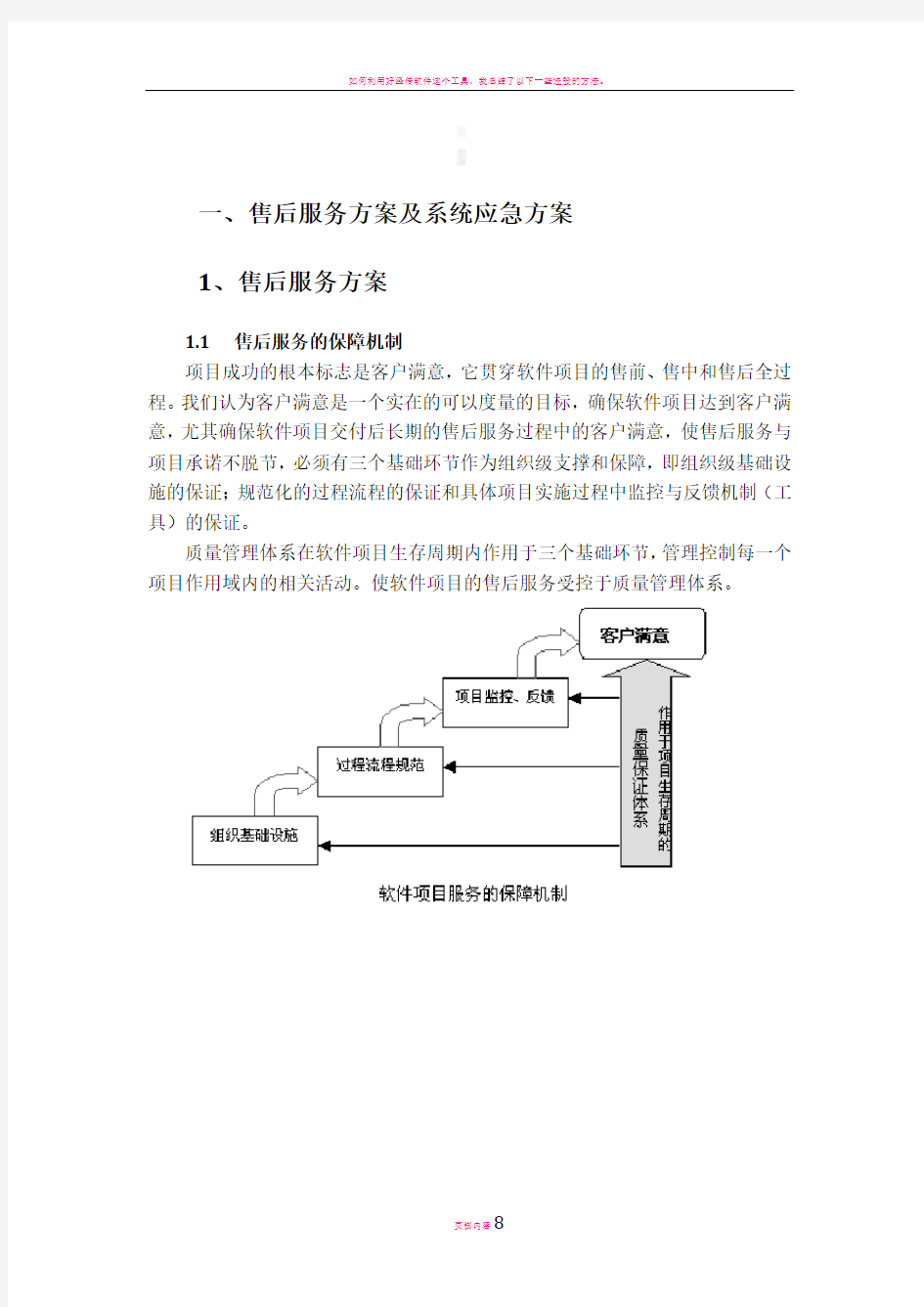 软件项目售后服务与培训方案