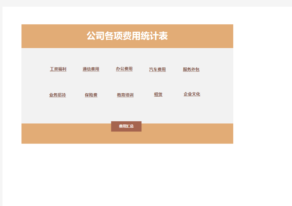 公司各项费用统计表