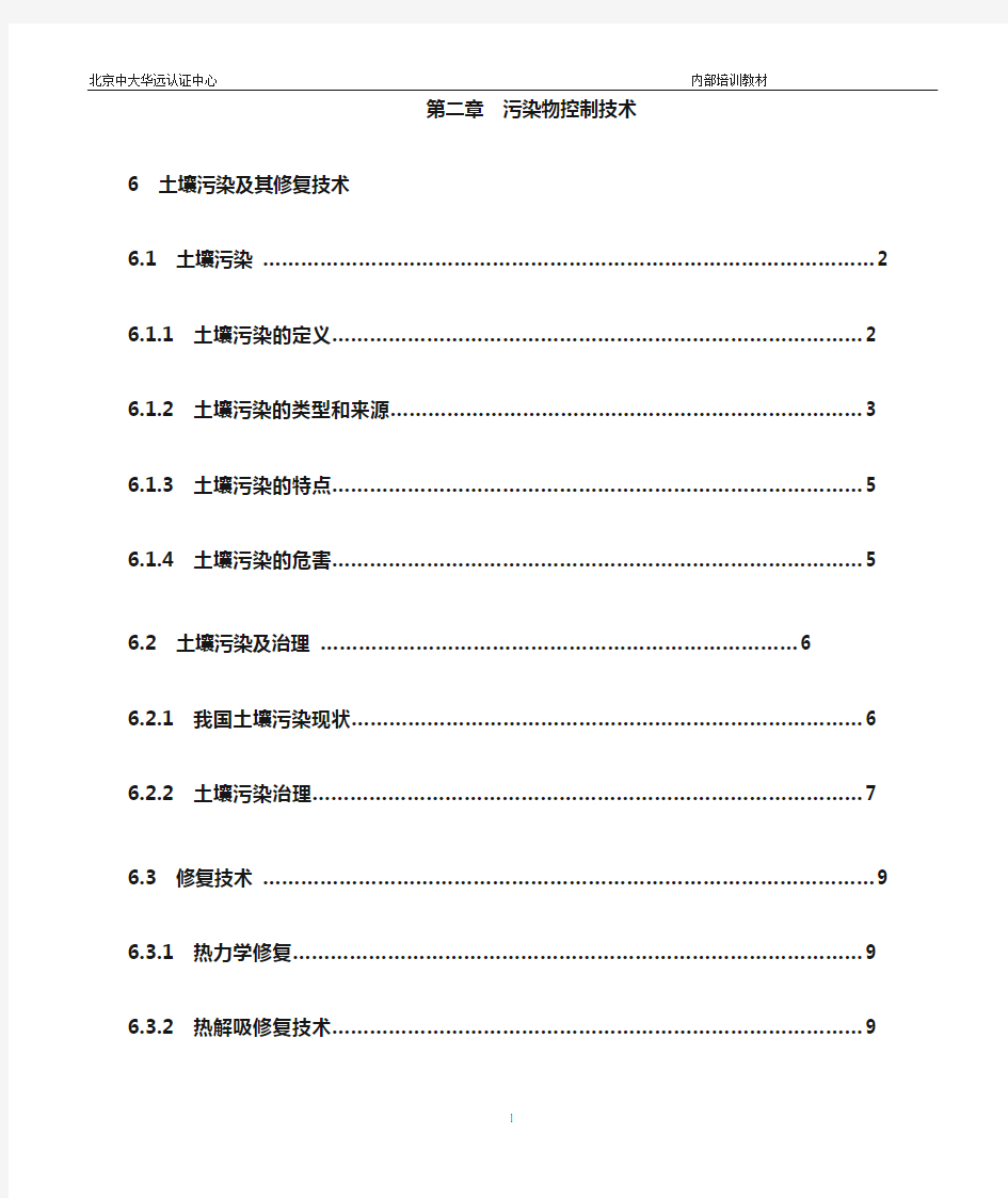 土壤污染及其修复技术模板