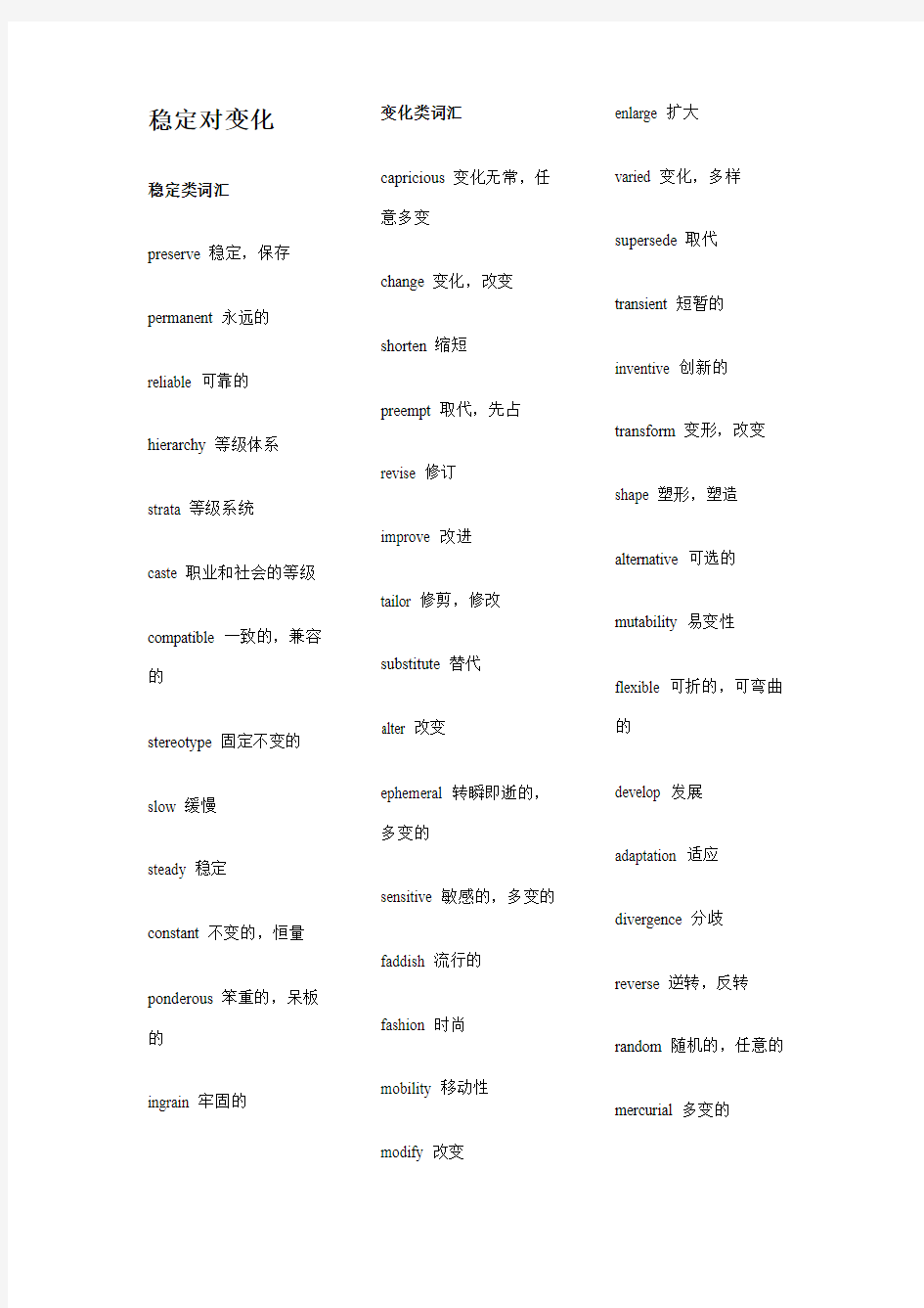 GRE填空词汇分类汇总——扬子江