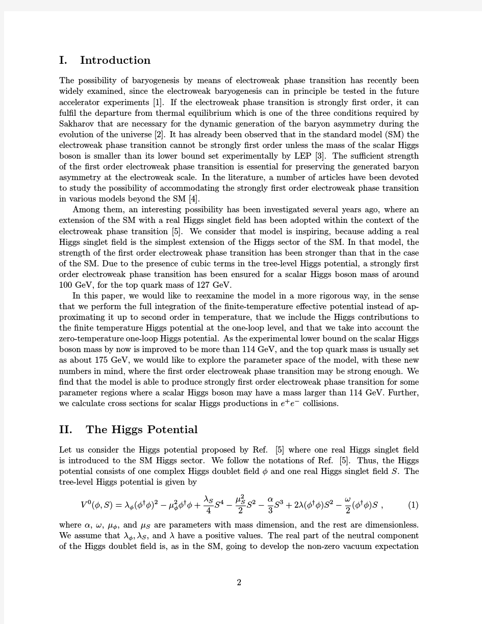 Electroweak phase transition in an extension of the standard model with a real Higgs single