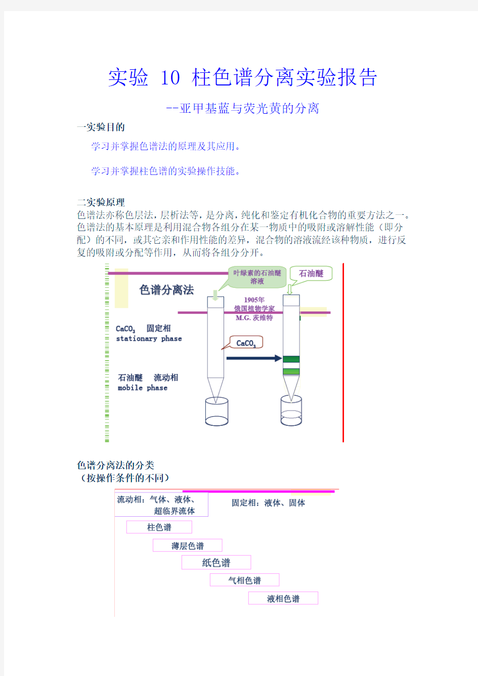 实验-柱色谱