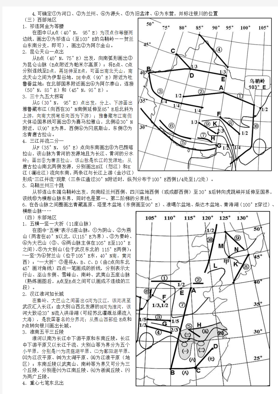 中国地理识图训练(四)——中国经纬度定位(学生版)