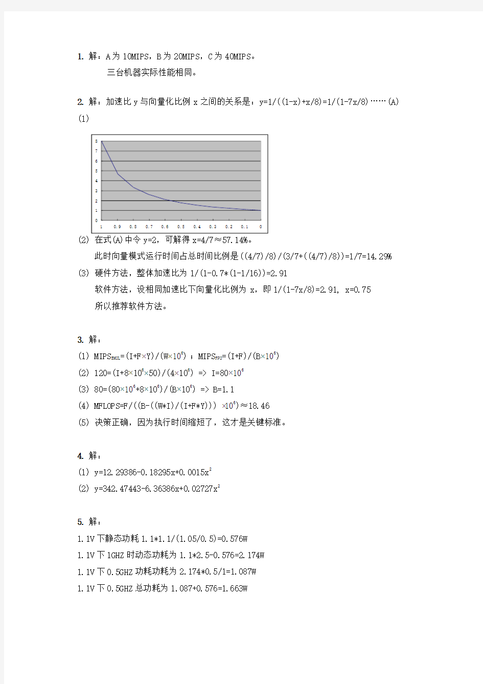 计算机系统结构(中科院 胡伟武 2016)课后习题答案 第二章