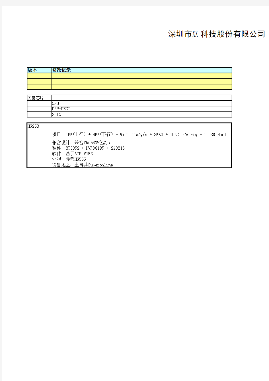 路由器产品技术规格书