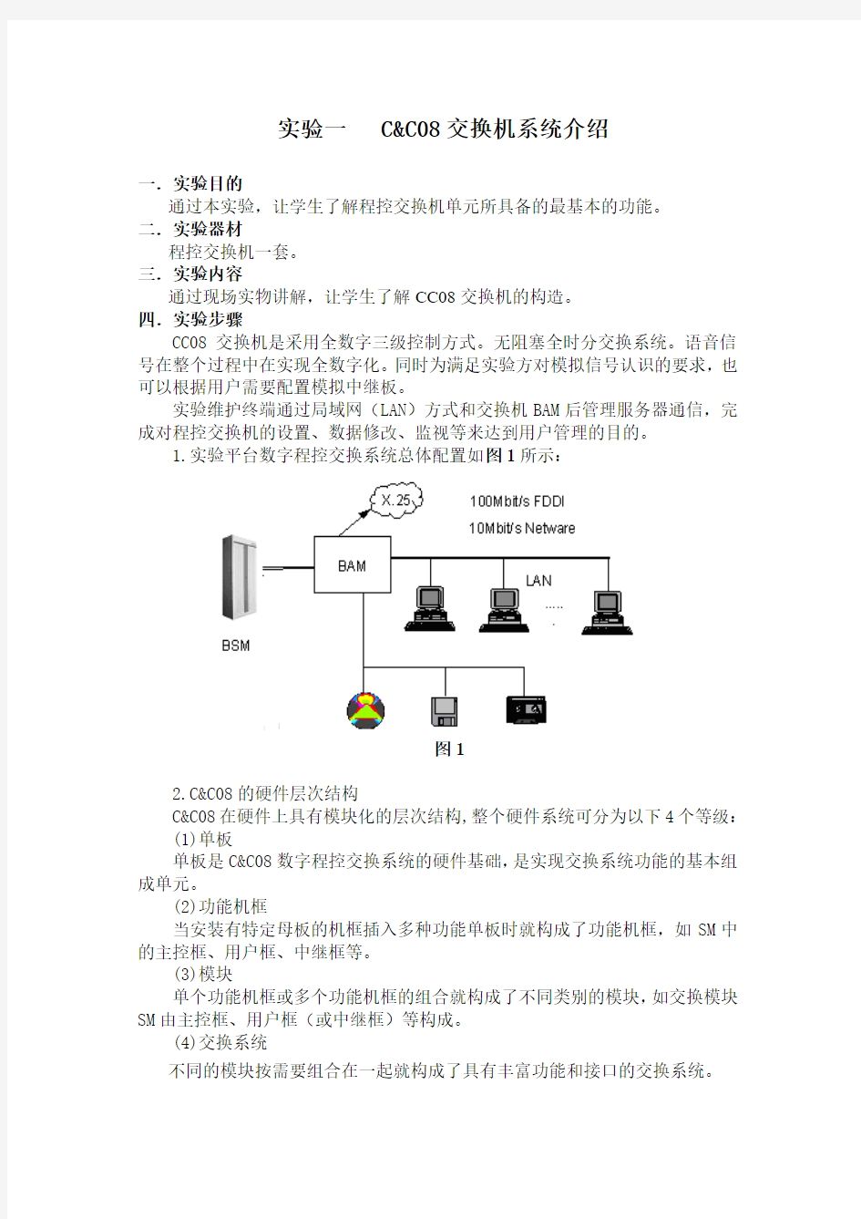 现代交换技术实验报告