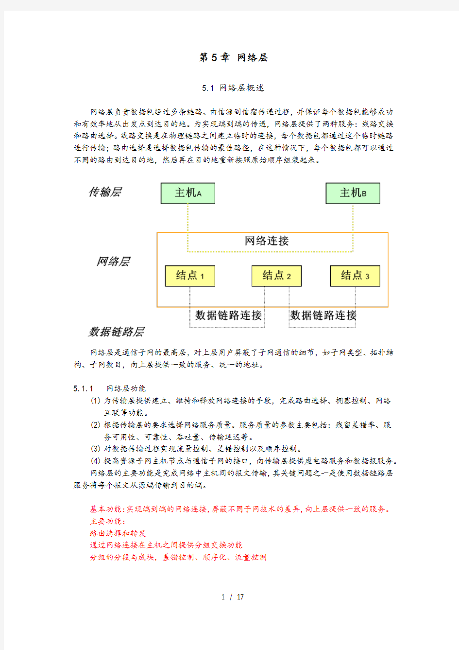 计算机网络复习提纲-第五章