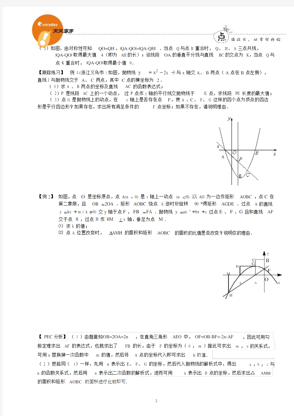 二次函数与平行四边形综合