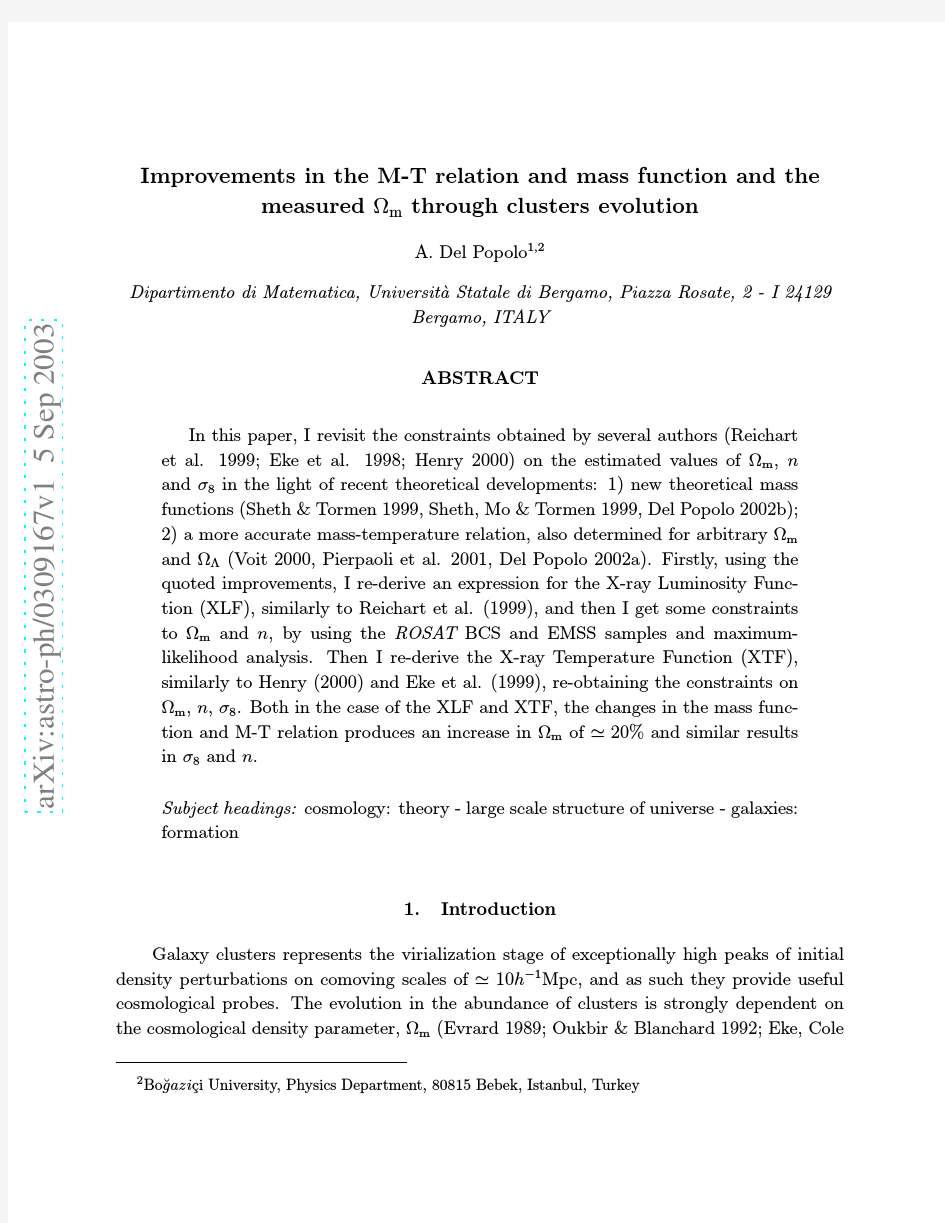 Improvements in the M-T relation and mass function and the measured Omega_m through cluster