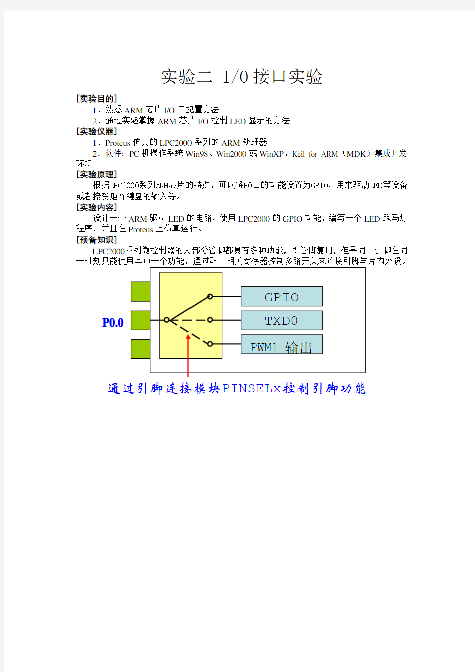 实验二 GPIO跑马灯实验