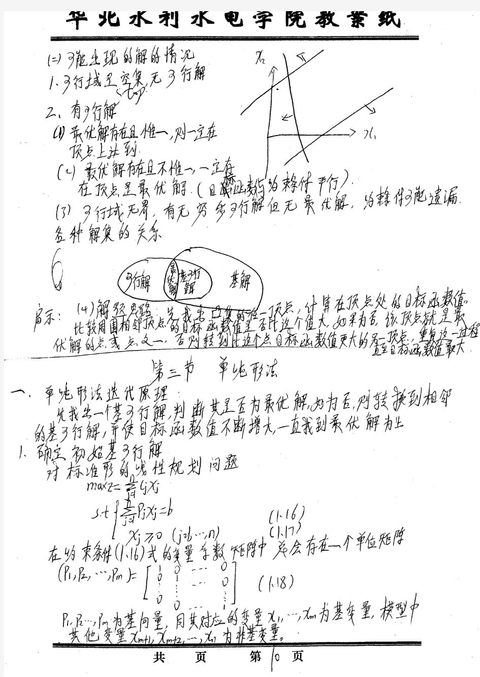 单纯形法原理推导过程