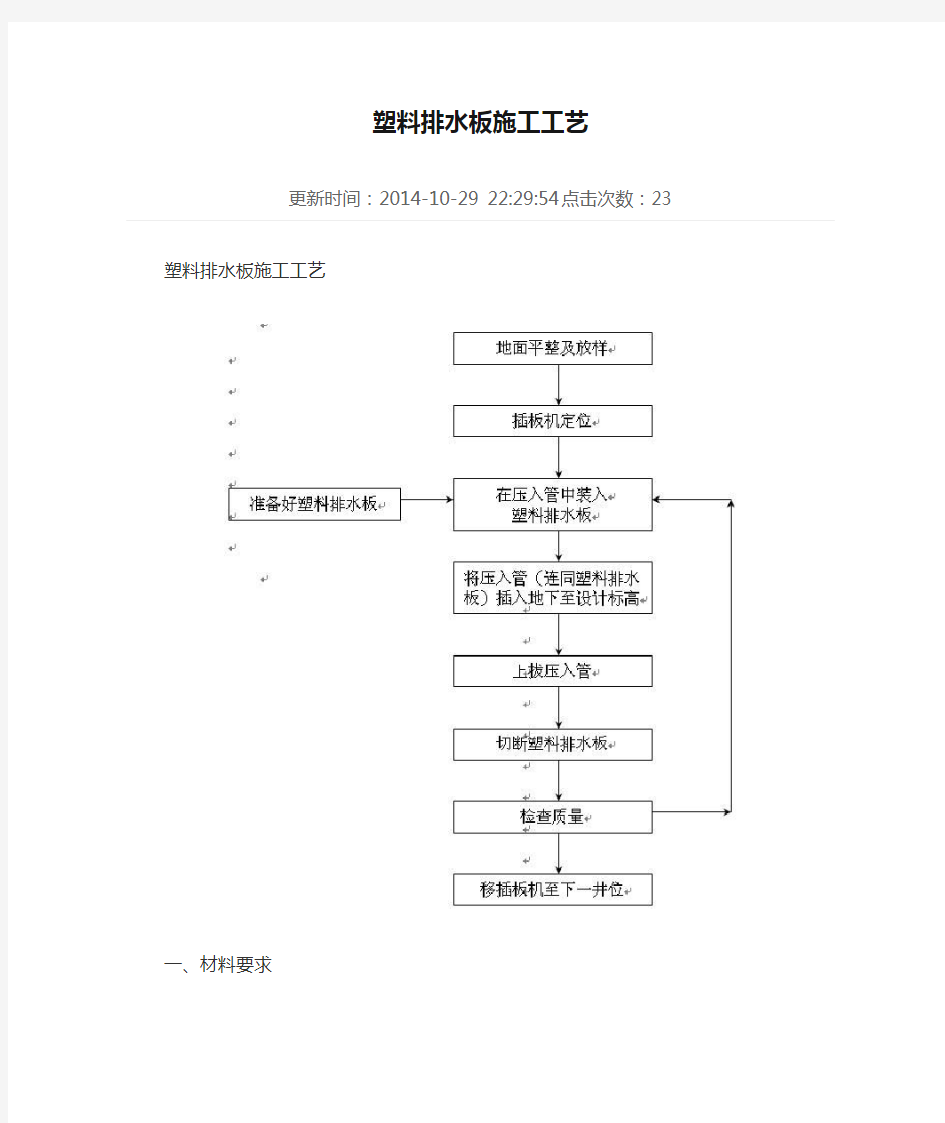 塑料排水板施工工艺