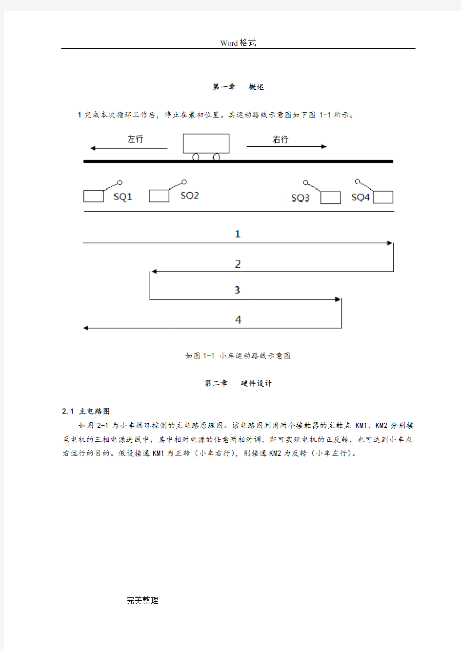 基于PLC的小车自动往返运动控制系统2